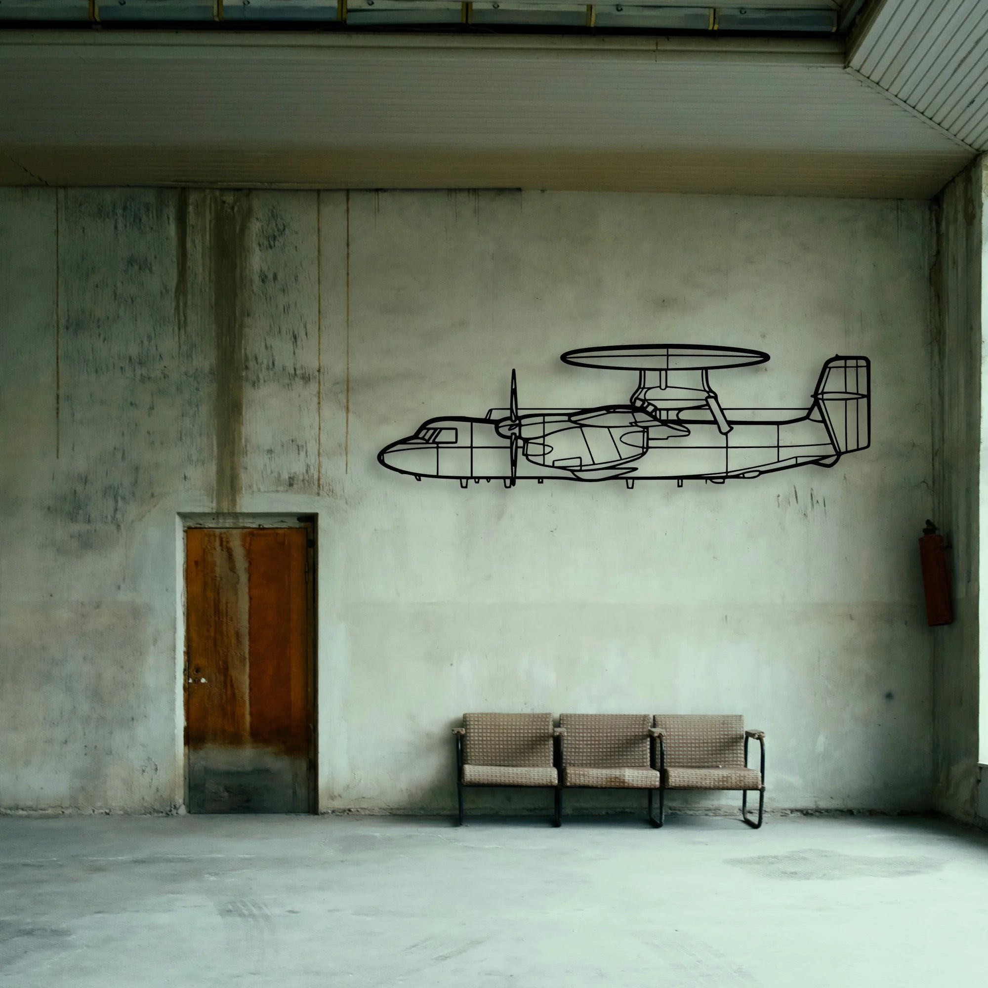 DC 3C Classic Aircraft Silhouette Metal Wall Art - Tinvibe
