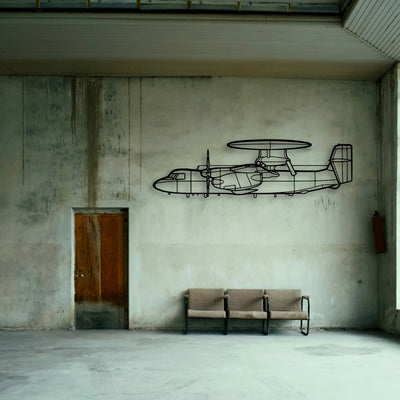 DC 3C Classic Aircraft Silhouette Metal Wall Art - Tinvibe