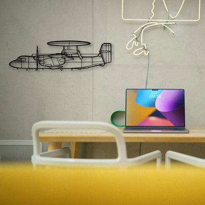 DC 3C Classic Aircraft Silhouette Metal Wall Art - Tinvibe