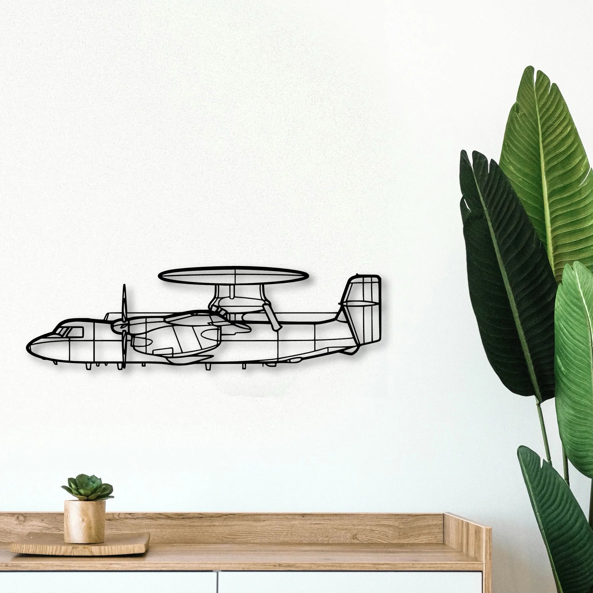DC 3C Classic Aircraft Silhouette Metal Wall Art - Tinvibe