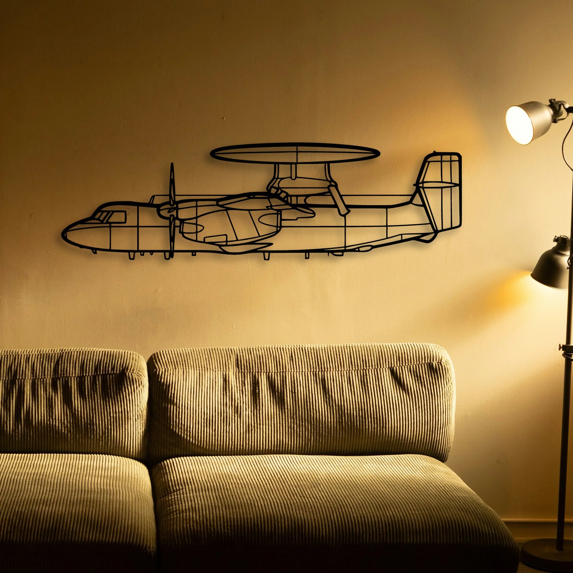 DC 3C Classic Aircraft Silhouette Metal Wall Art - Tinvibe