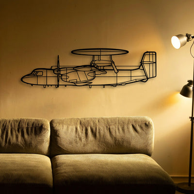 DC 3C Classic Aircraft Silhouette Metal Wall Art - Tinvibe