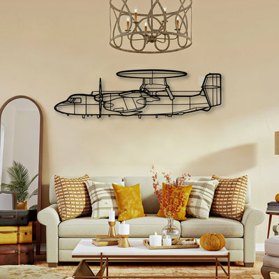 DC 3C Classic Aircraft Silhouette Metal Wall Art - Tinvibe