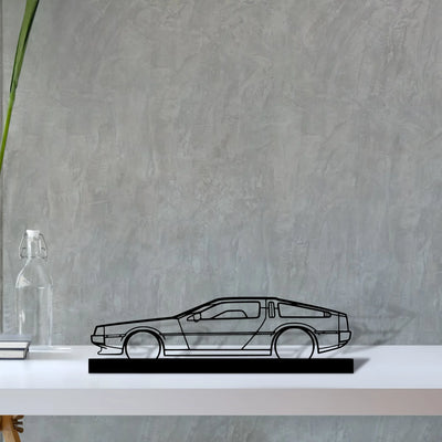 delorean Silhouette Metal Art Stand - Tinvibe
