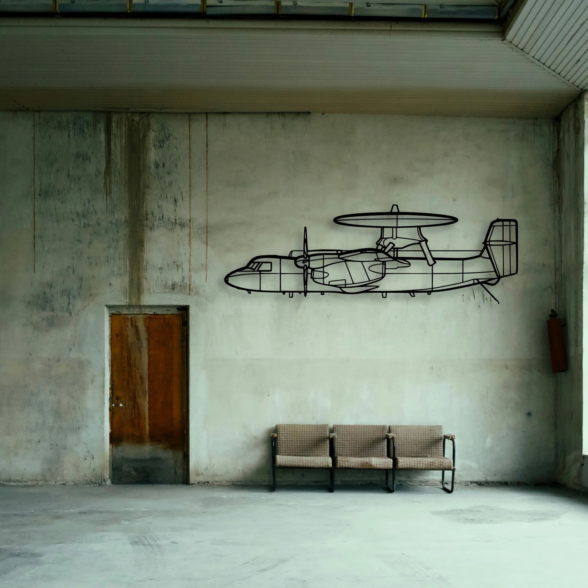 Dragonfly C Classic Aircraft Silhouette Metal Wall Art - Tinvibe