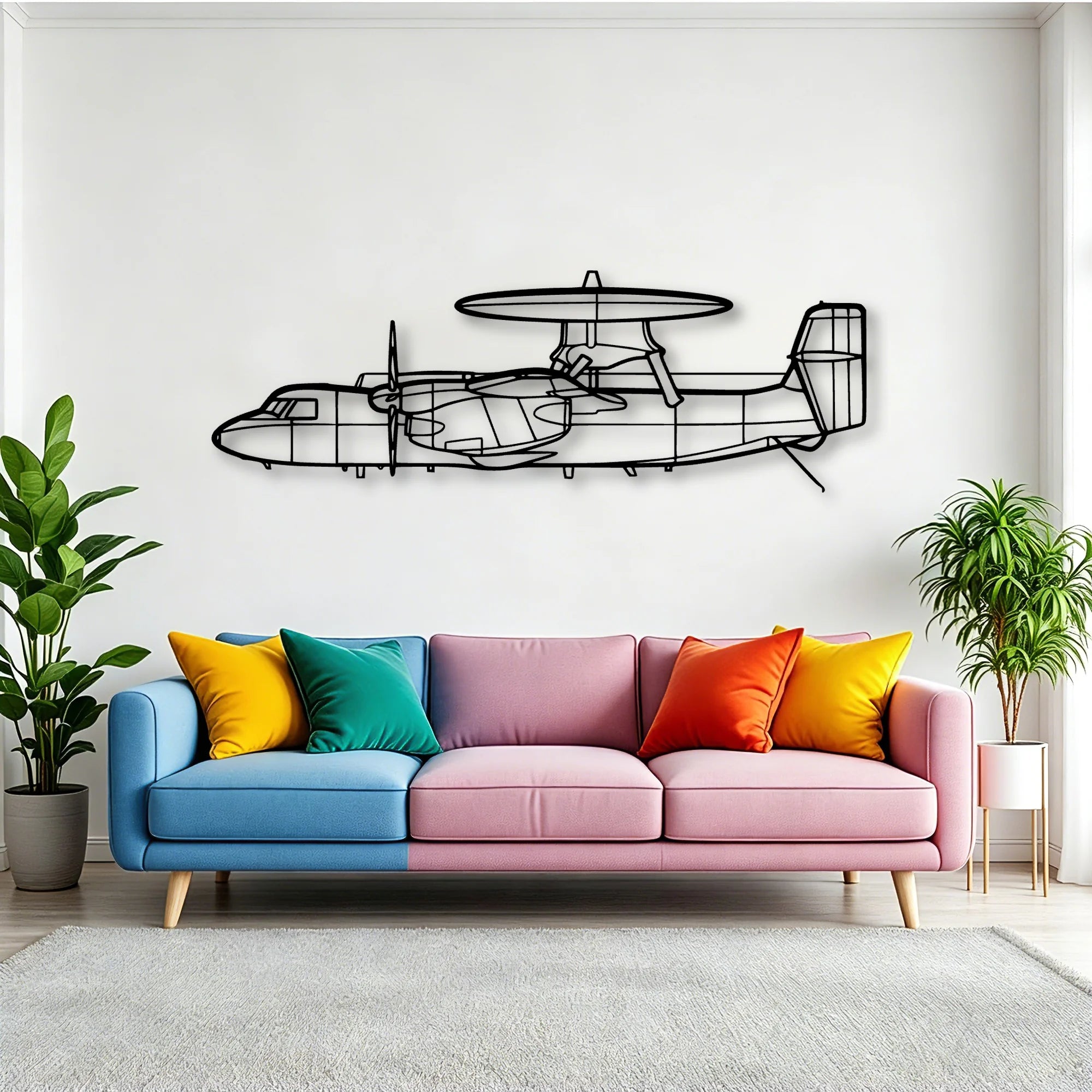 Dragonfly C Classic Aircraft Silhouette Metal Wall Art - Tinvibe