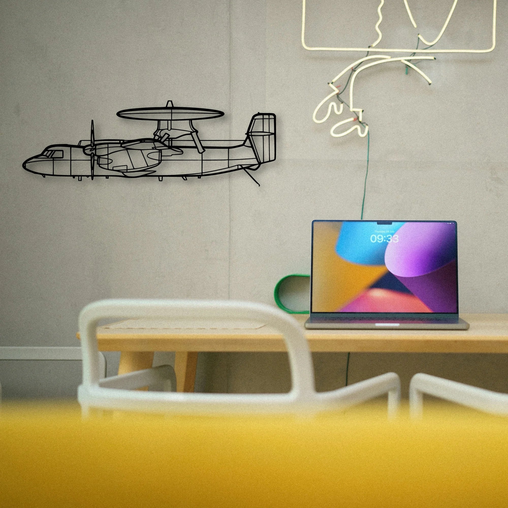 Dragonfly C Classic Aircraft Silhouette Metal Wall Art - Tinvibe