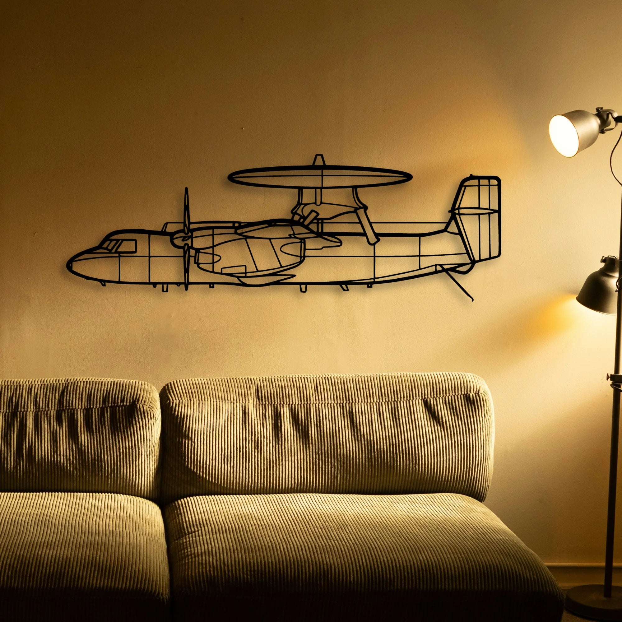 Dragonfly C Classic Aircraft Silhouette Metal Wall Art - Tinvibe