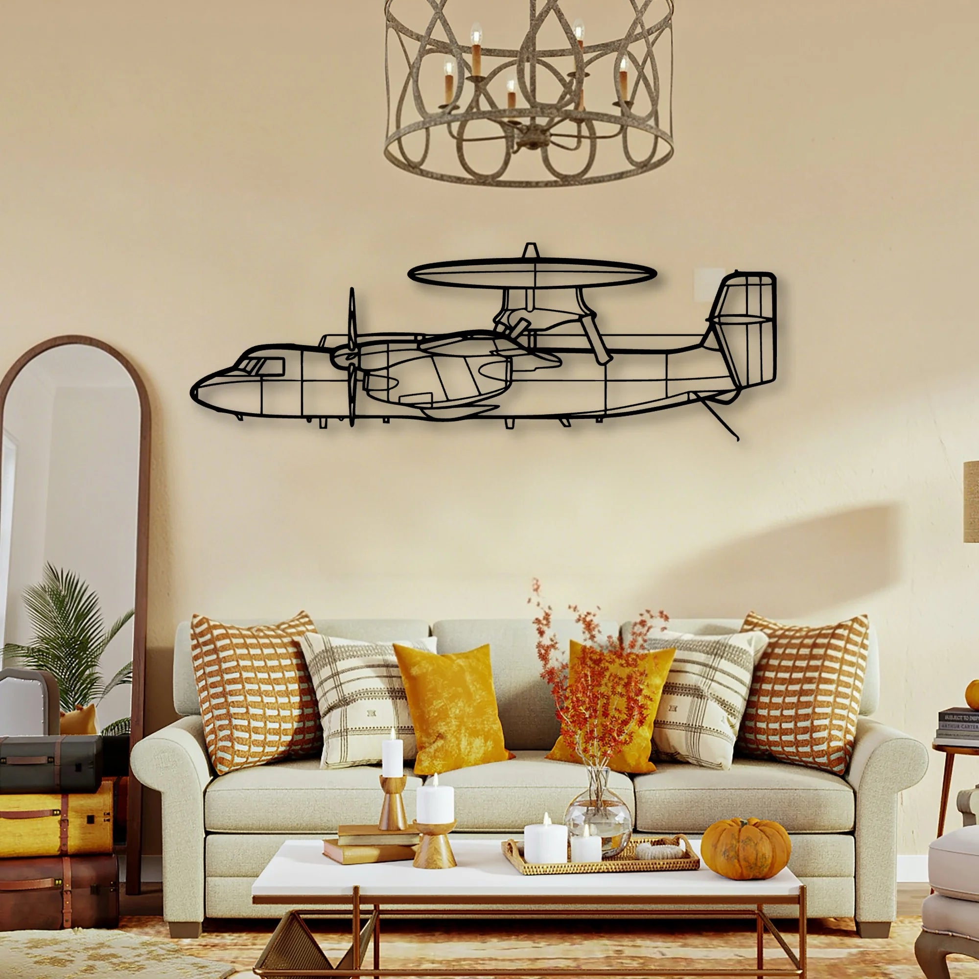 Dragonfly C Classic Aircraft Silhouette Metal Wall Art - Tinvibe