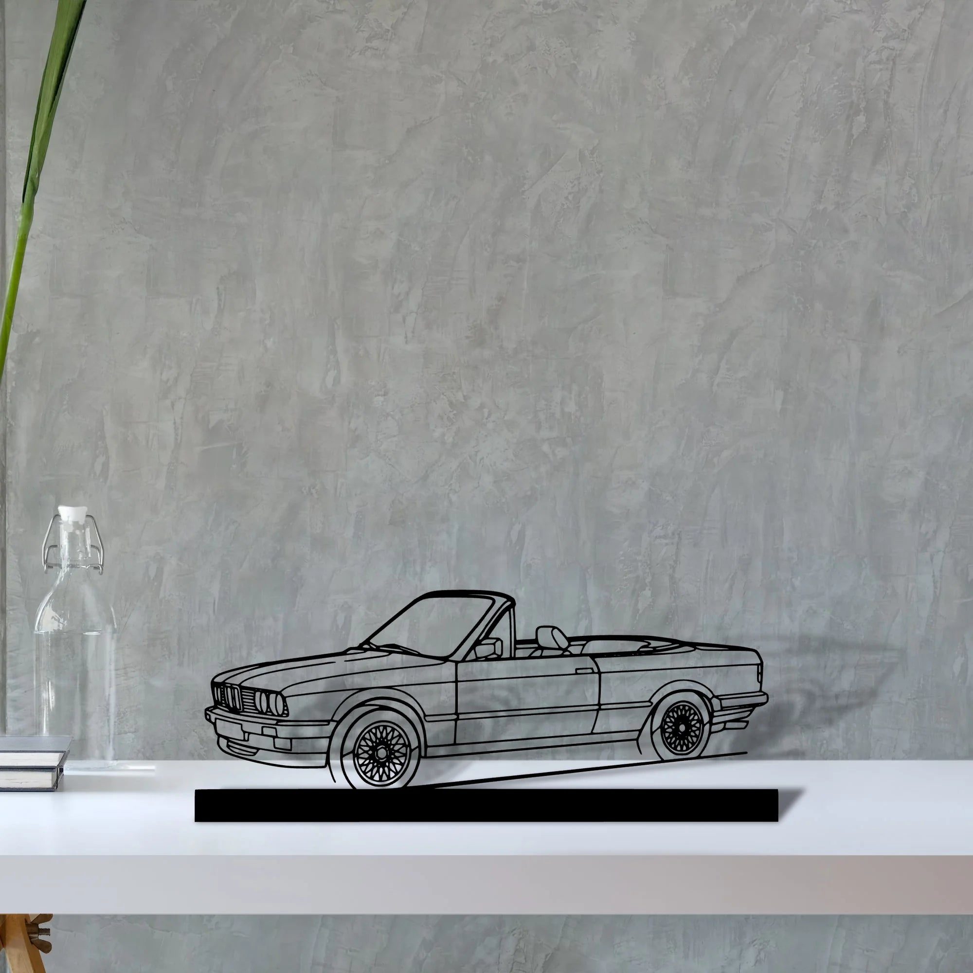 e30-convertible Silhouette Metal Art Stand - Tinvibe