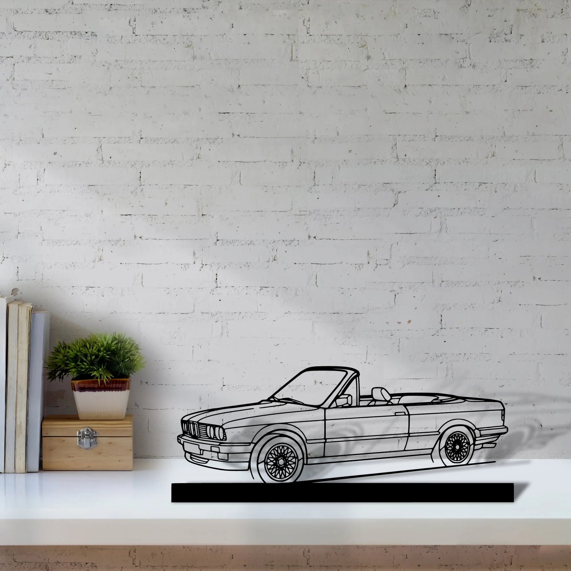 e30-convertible Silhouette Metal Art Stand - Tinvibe