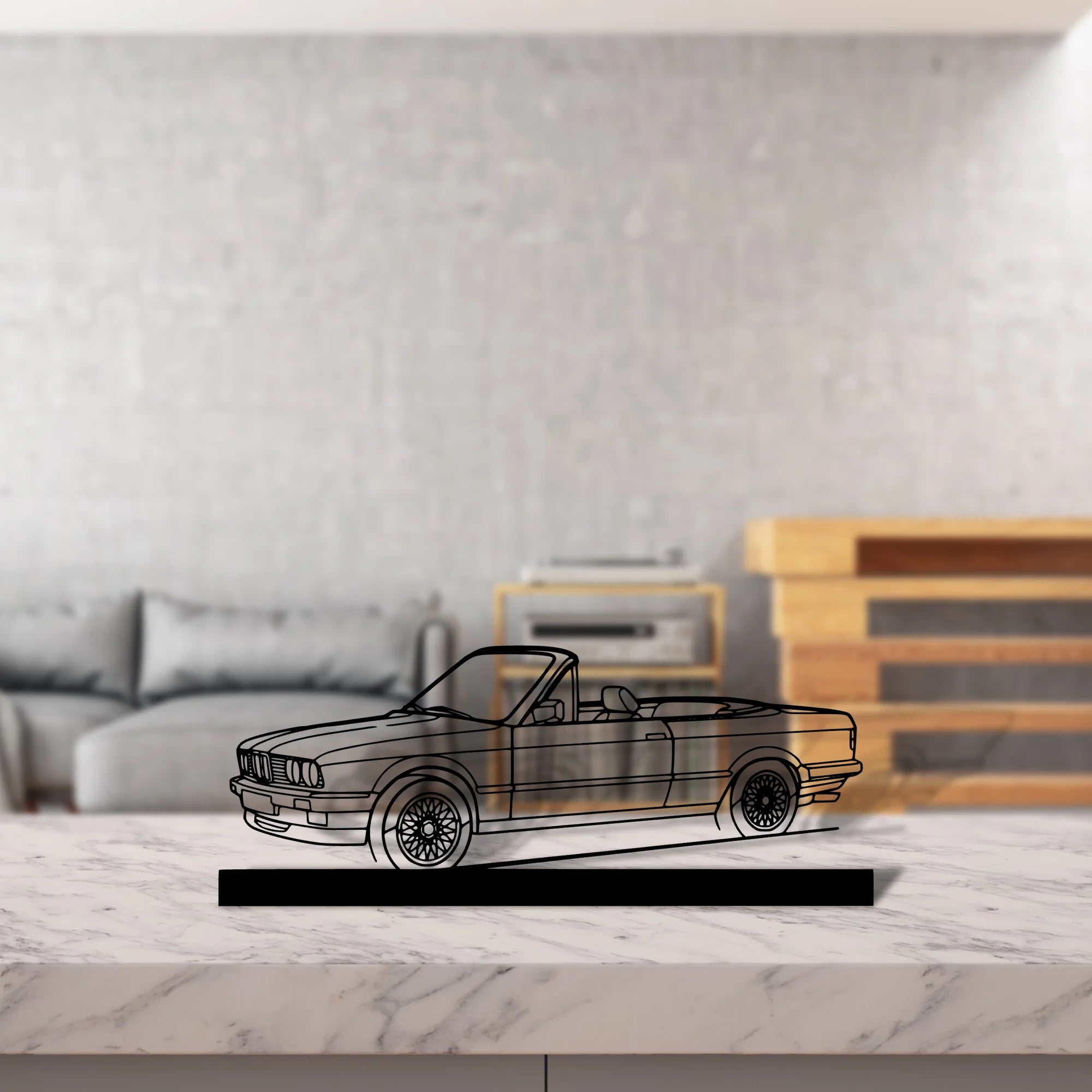 e30-convertible Silhouette Metal Art Stand - Tinvibe