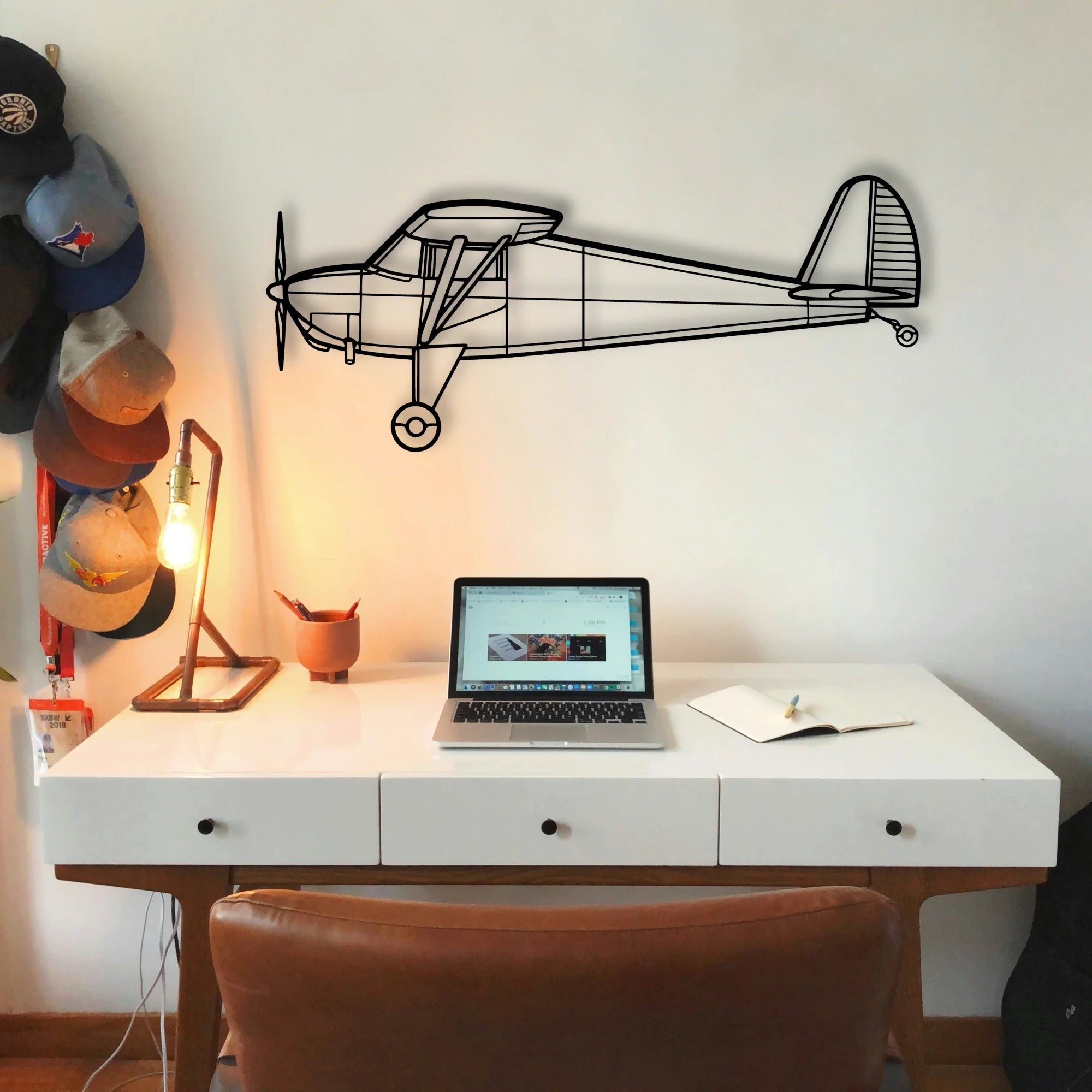 Eagle Ii Classic Aircraft Silhouette Metal Wall Art - Tinvibe