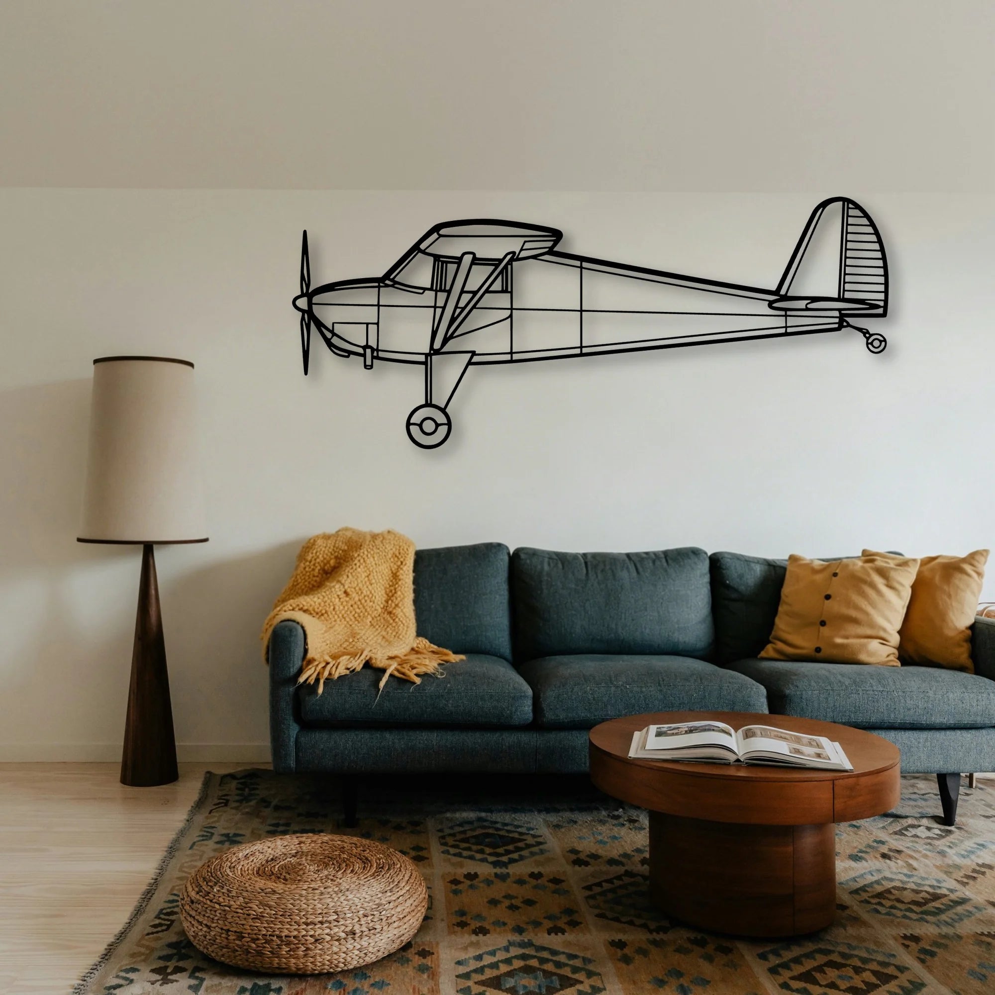 Eagle Ii Classic Aircraft Silhouette Metal Wall Art - Tinvibe