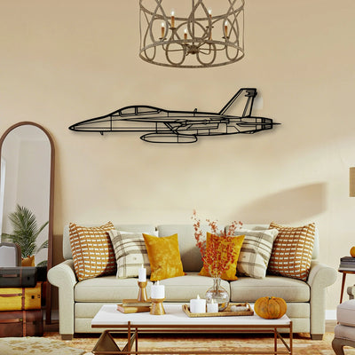 Ec 130H Compass Call Classic Aircraft Silhouette Metal Wall Art - Tinvibe