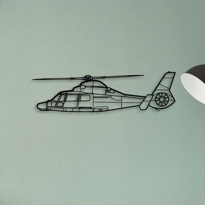 EC135T2 Classic Aircraft Silhouette Metal Wall Art - Tinvibe