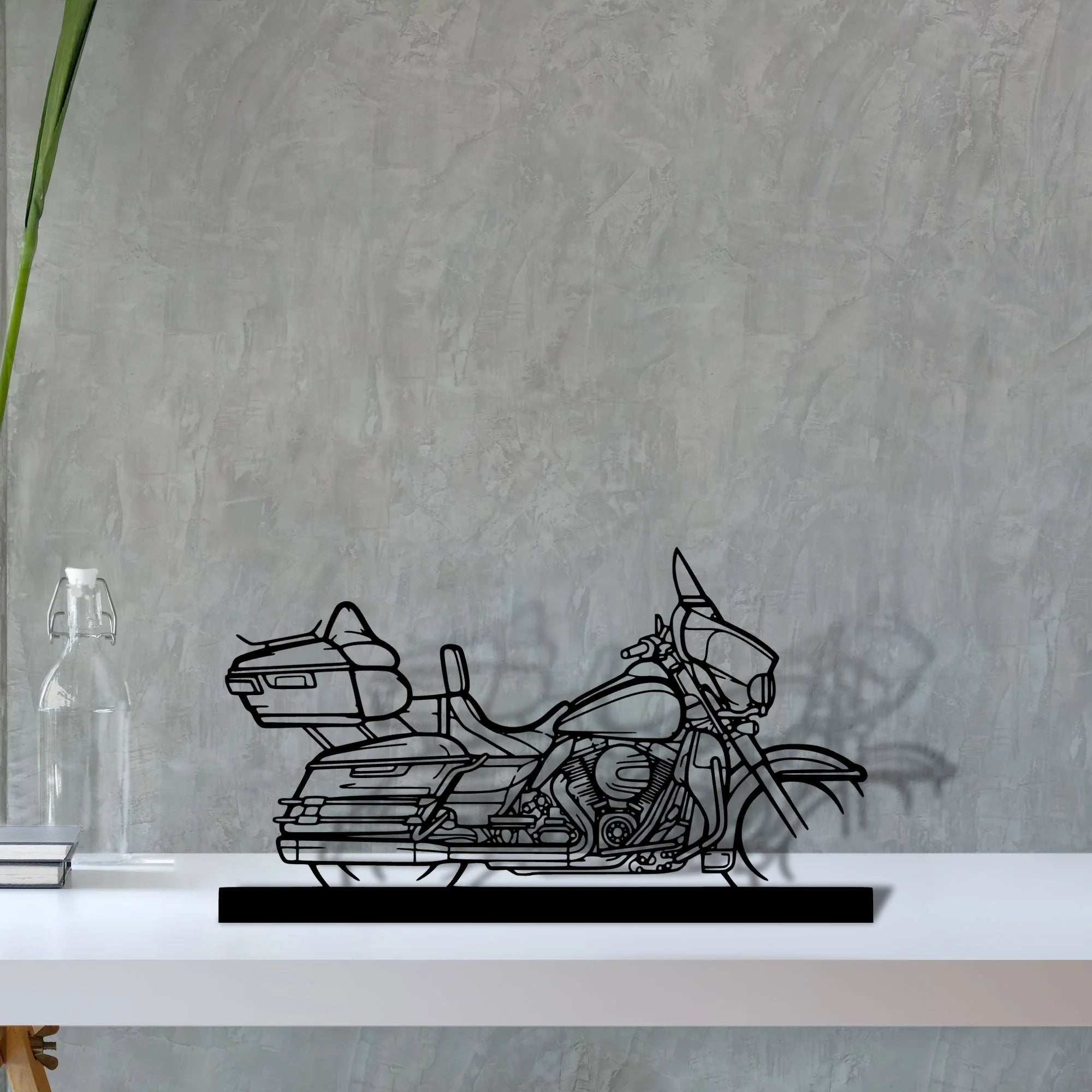 electra-glide-2 Silhouette Metal Art Stand - Tinvibe