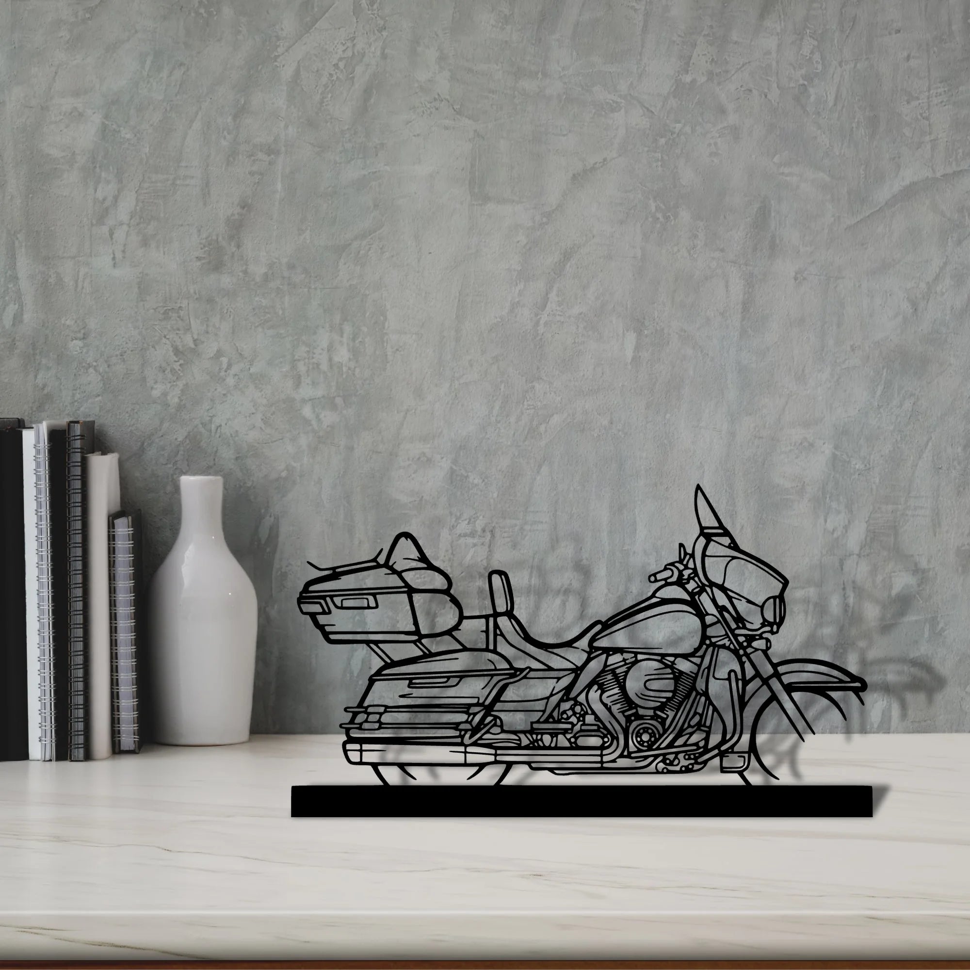 electra-glide Silhouette Metal Art Stand - Tinvibe