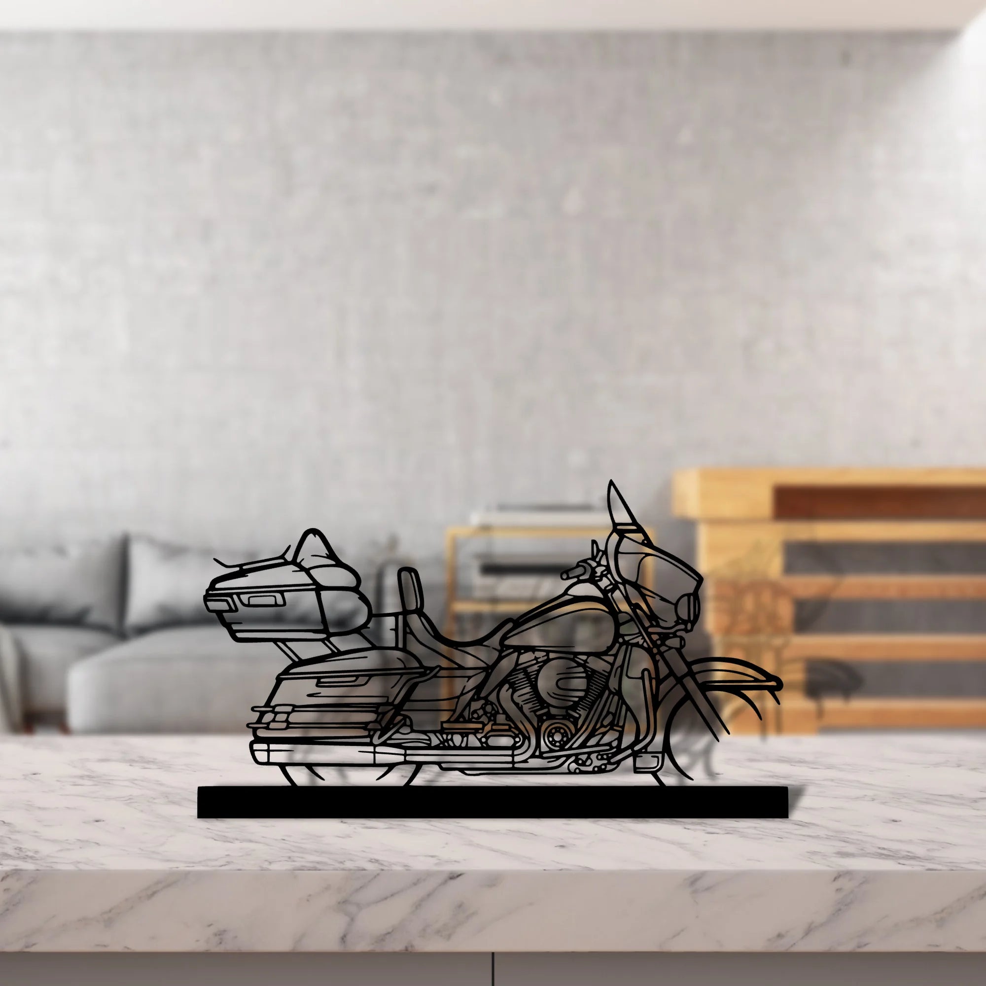 electra-glide Silhouette Metal Art Stand - Tinvibe