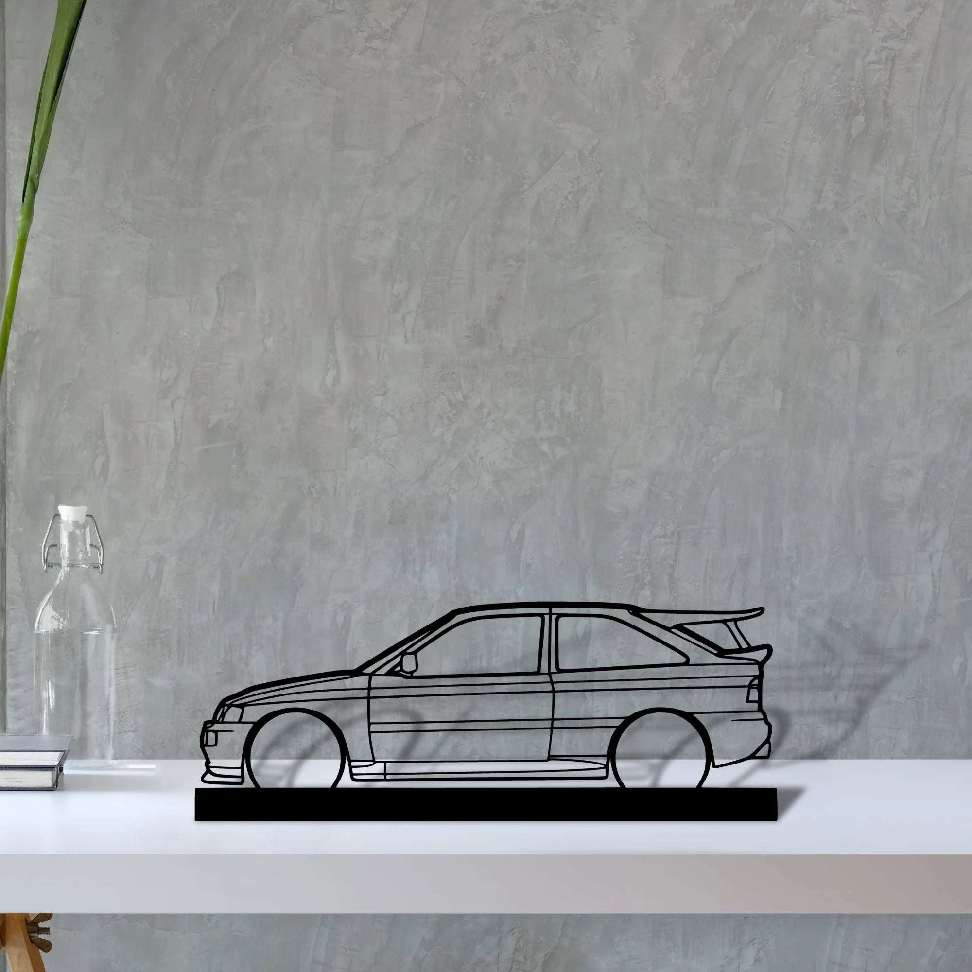 escort-cossworth-1993 Silhouette Metal Art Stand - Tinvibe
