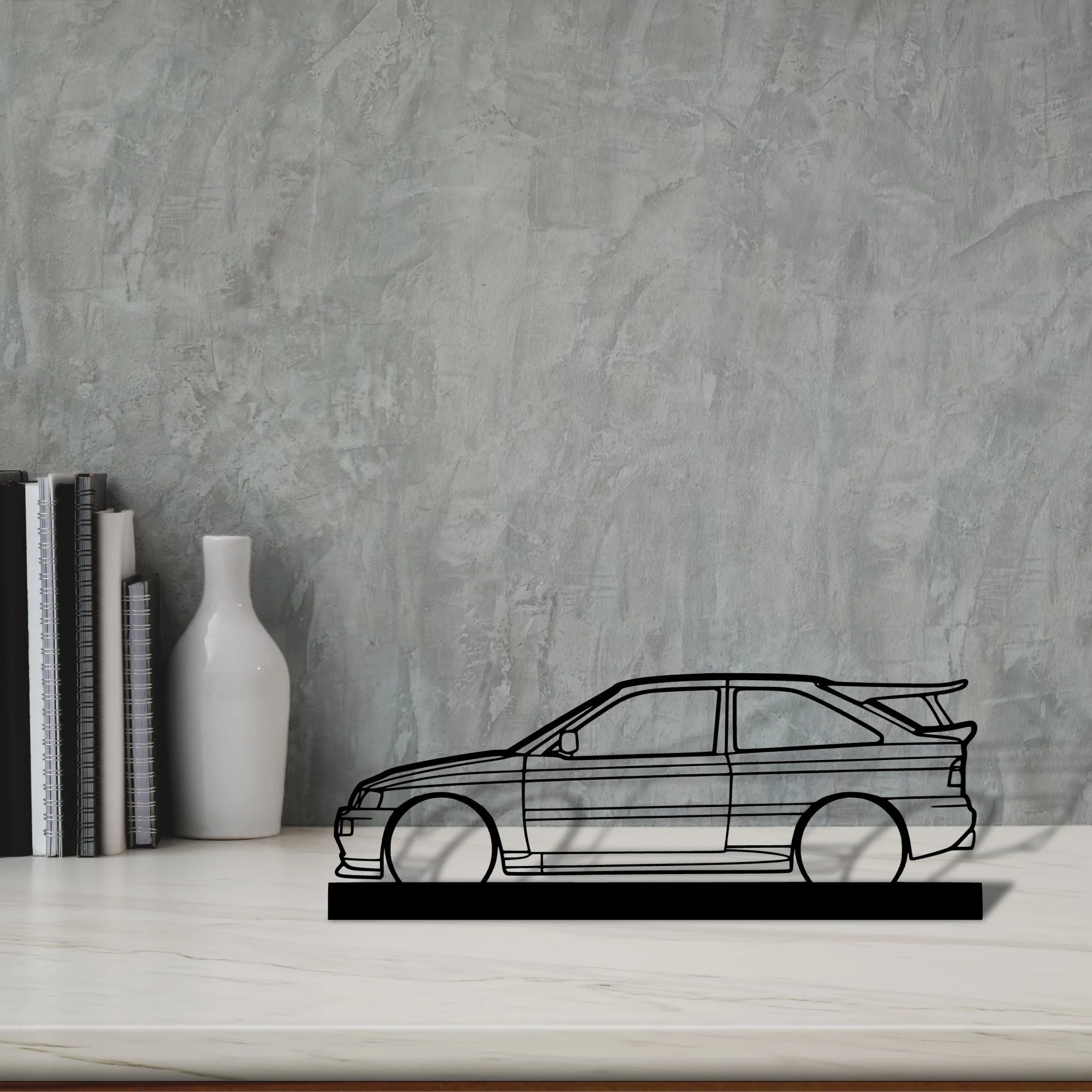 escort-cossworth-1993 Silhouette Metal Art Stand - Tinvibe