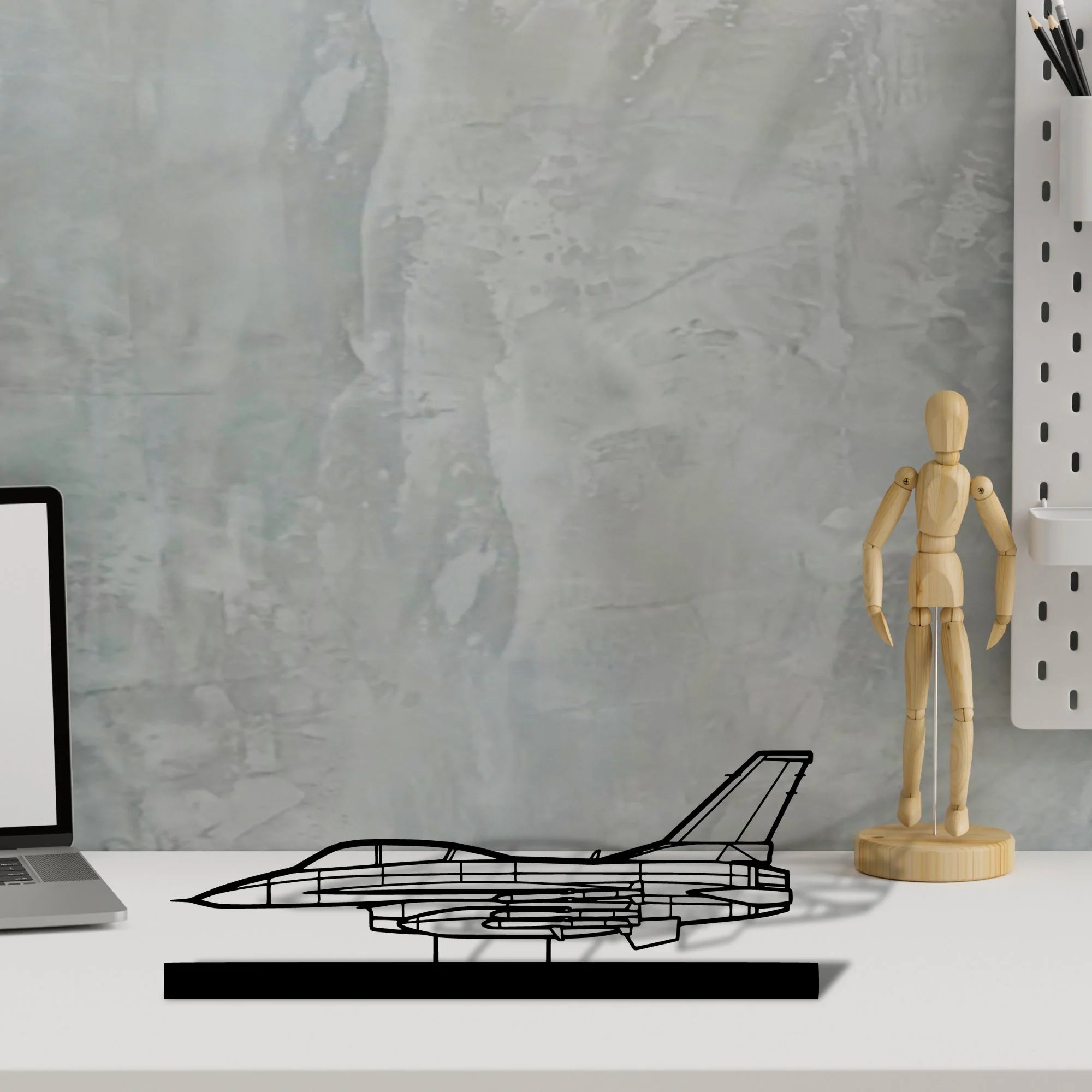 f-16d-2 Silhouette Metal Art Stand - Tinvibe