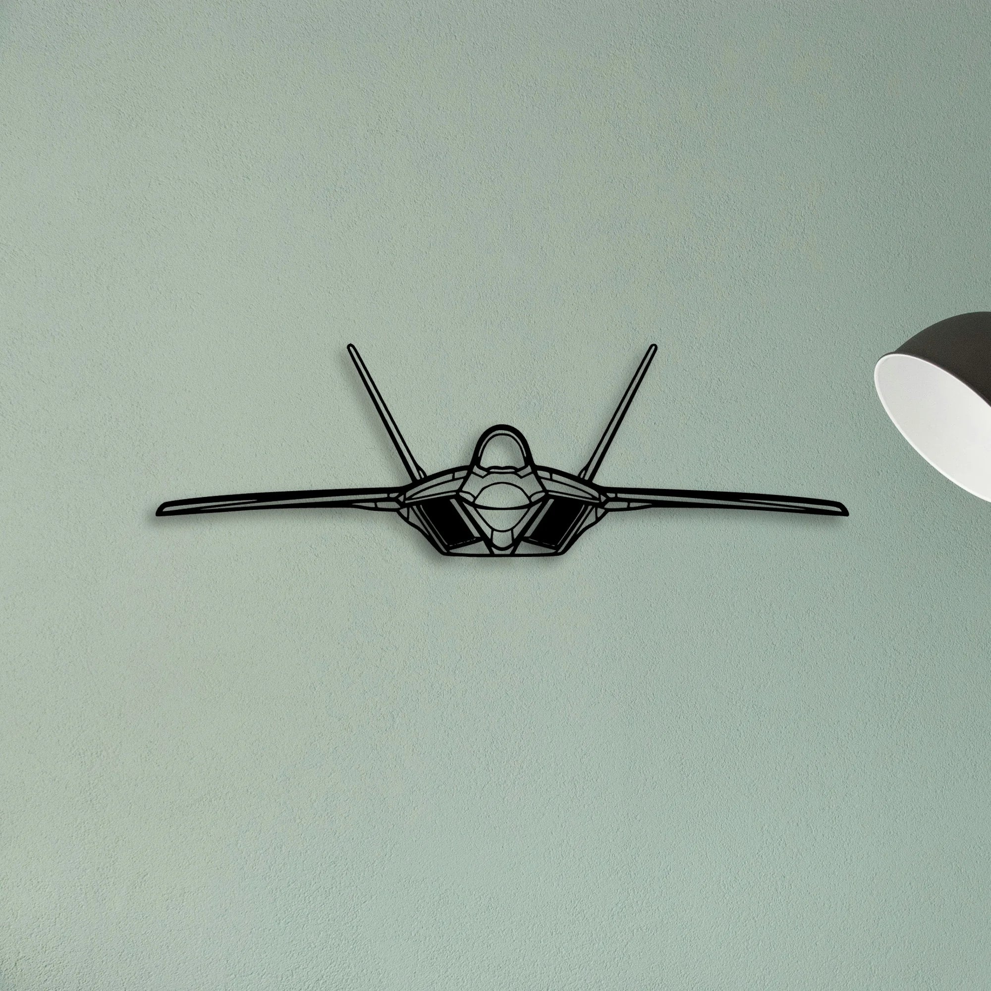 F 22 Raptor 2 Classic Aircraft Silhouette Metal Wall Art - Tinvibe