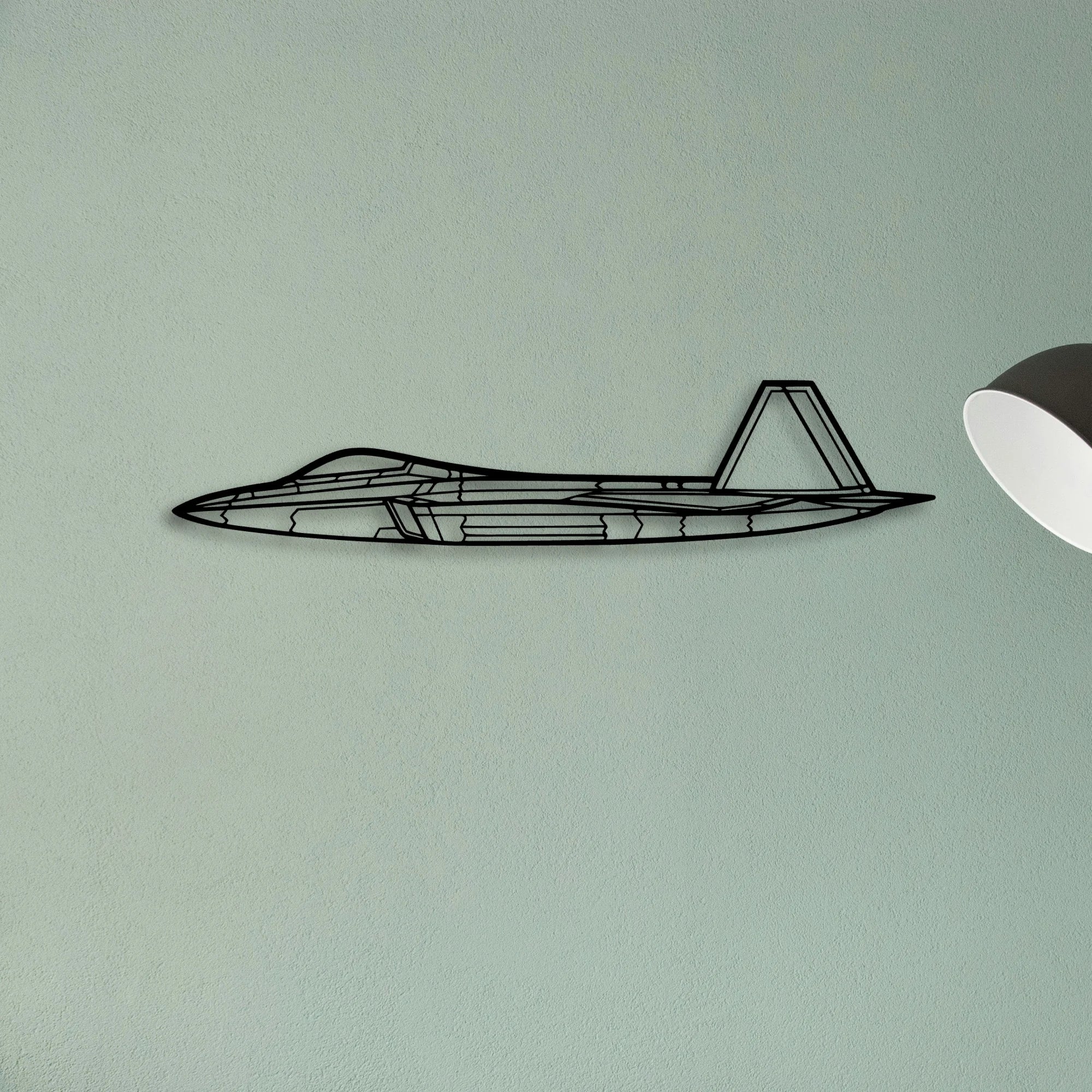 F 22 Raptor 3 Classic Aircraft Silhouette Metal Wall Art - Tinvibe