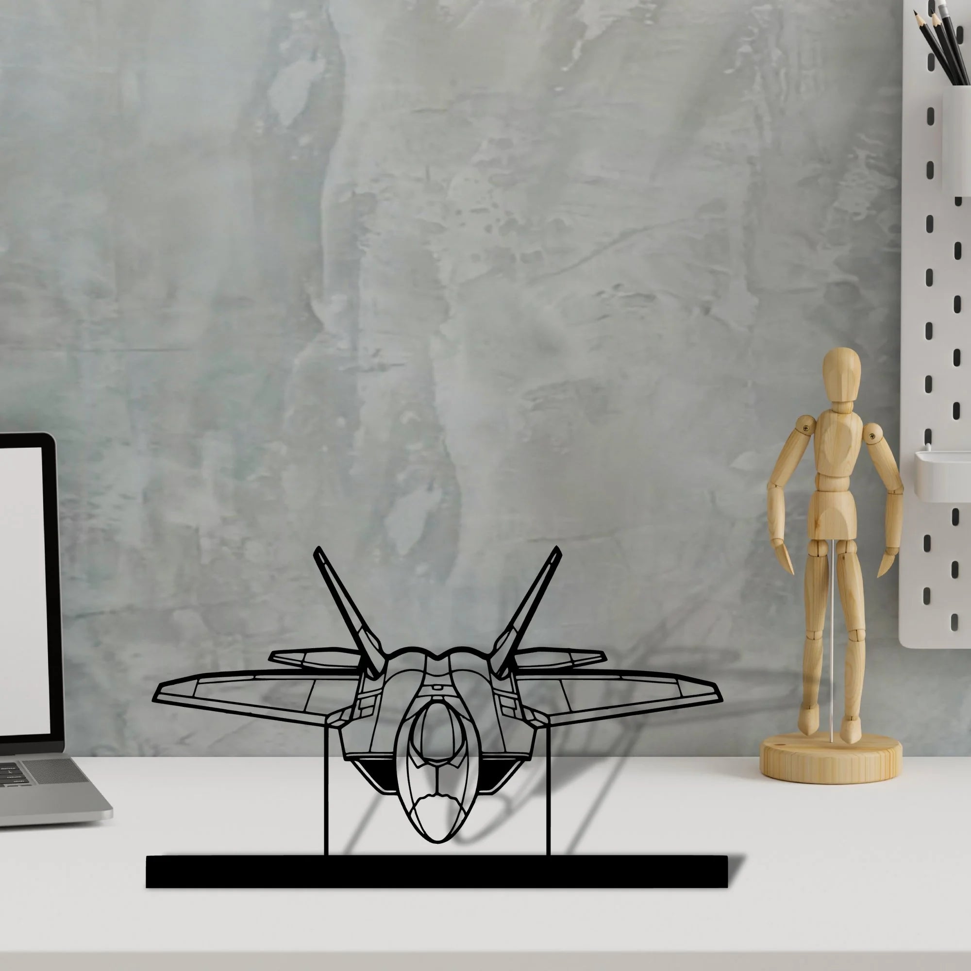 f-22-raptor-4 Silhouette Metal Art Stand - Tinvibe