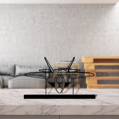f-22-raptor-4 Silhouette Metal Art Stand - Tinvibe