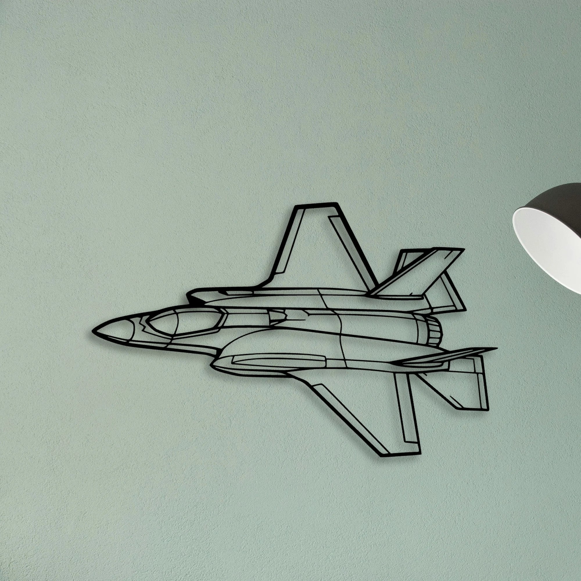 F 35A Lightning Ii Classic Aircraft Silhouette Metal Wall Art - Tinvibe