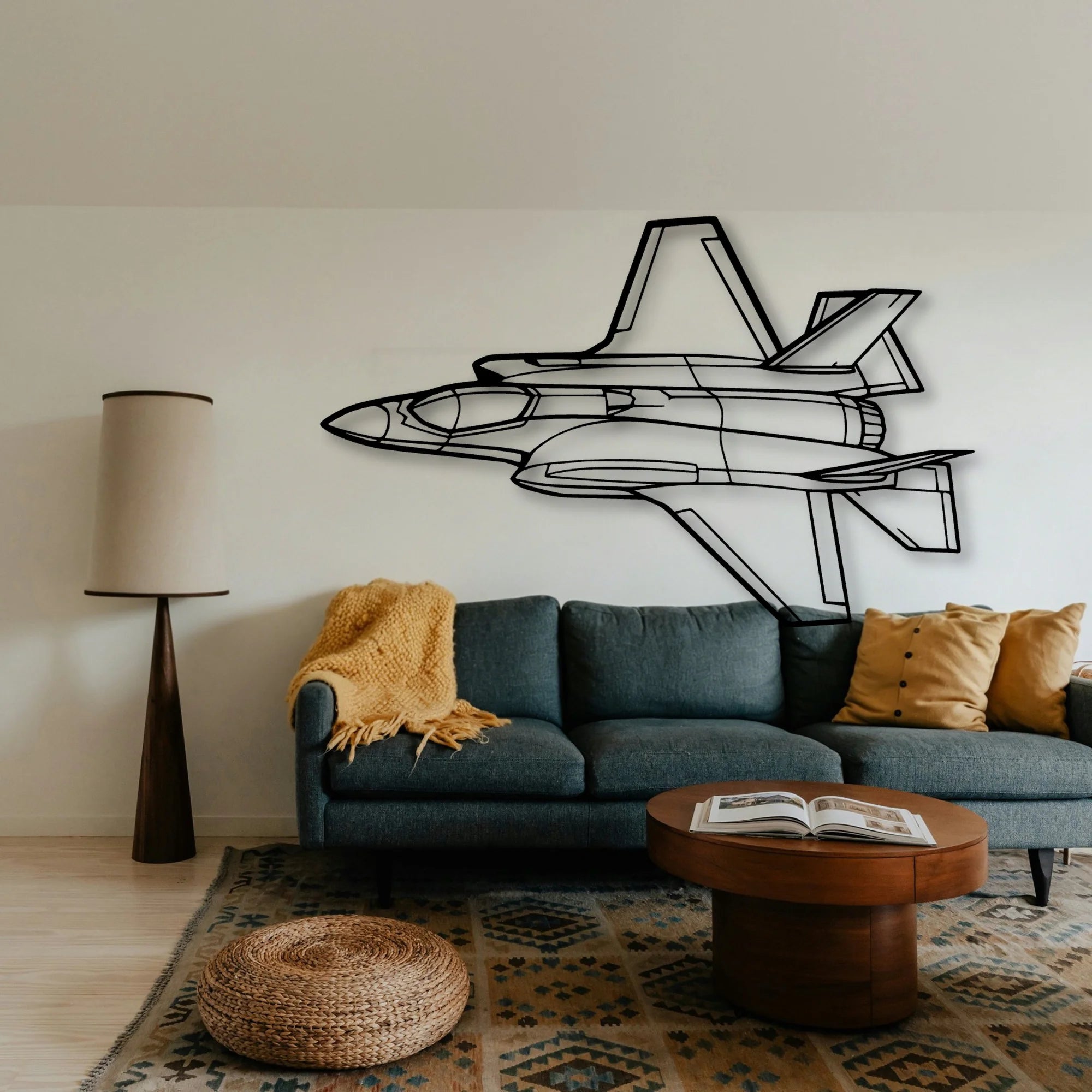 F 35A Lightning Ii Classic Aircraft Silhouette Metal Wall Art - Tinvibe