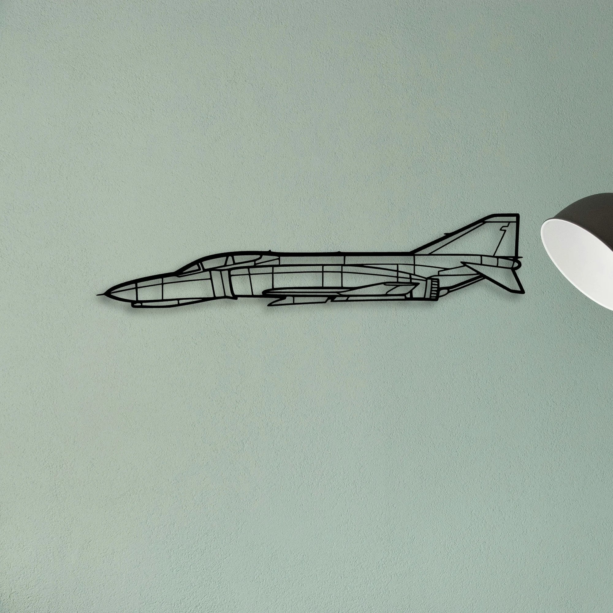 F 4C Phantom Ii Classic Aircraft Silhouette Metal Wall Art - Tinvibe