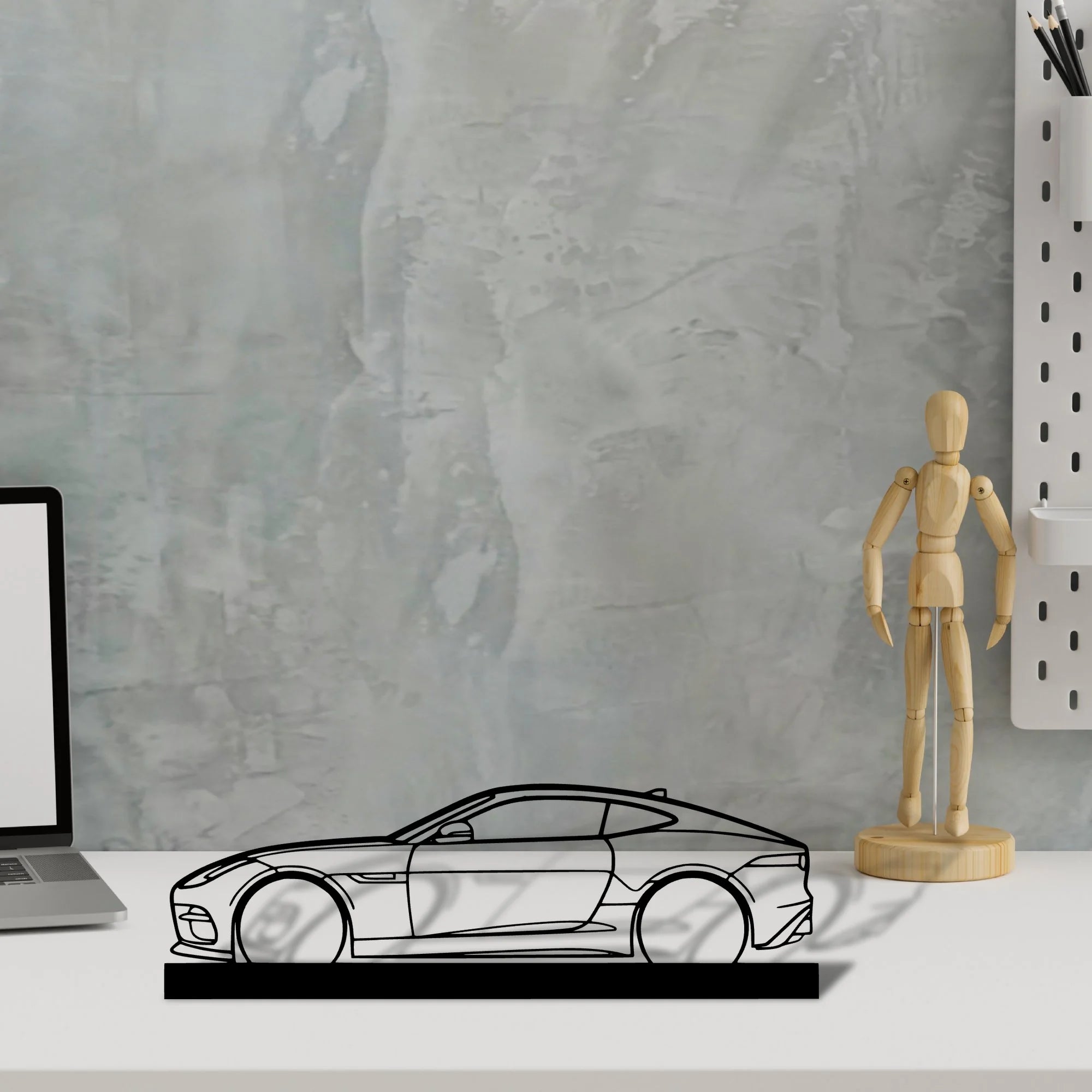 f-type-r Silhouette Metal Art Stand - Tinvibe
