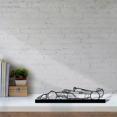 f1-2022-mercedes Silhouette Metal Art Stand - Tinvibe