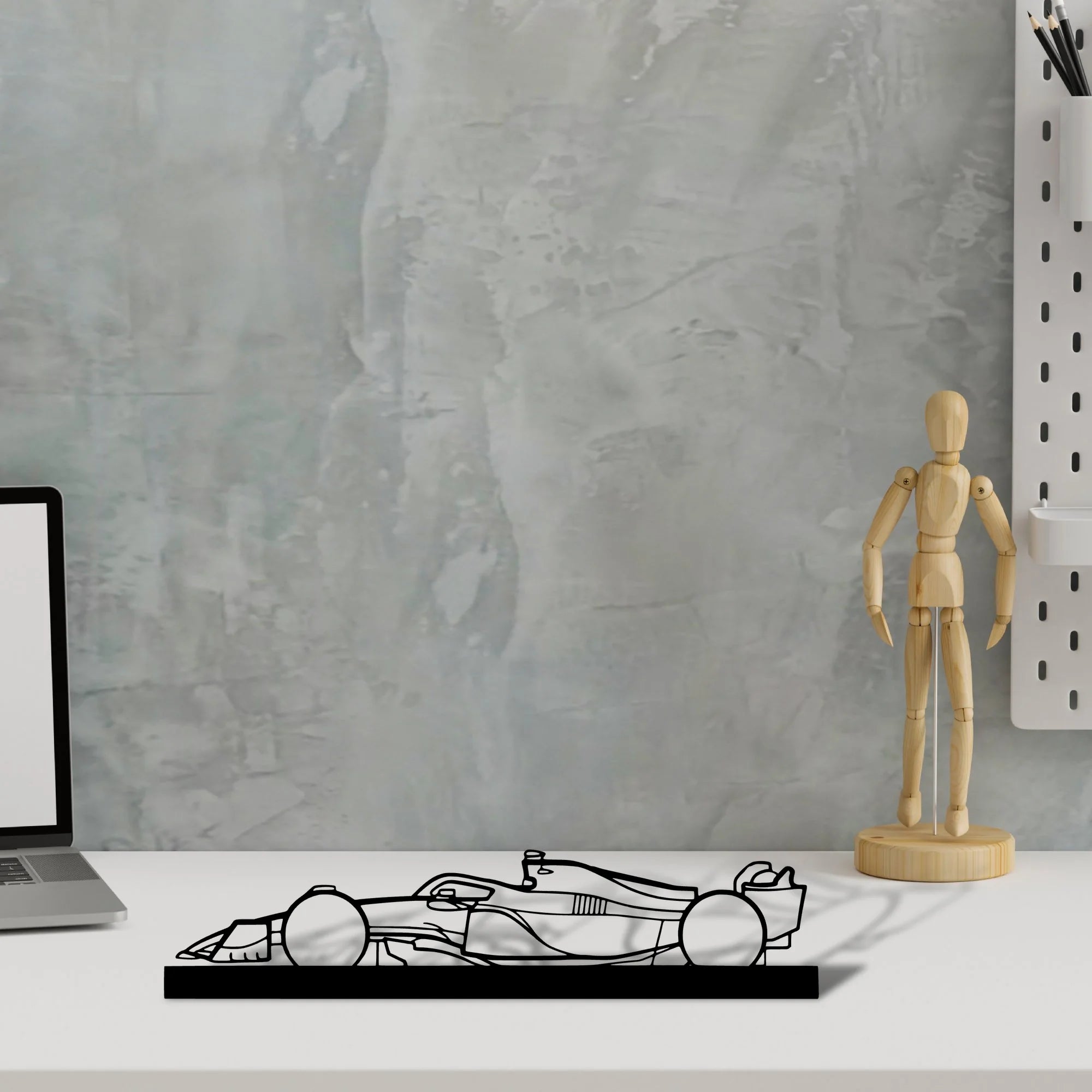 f1-2022-mercedes Silhouette Metal Art Stand - Tinvibe