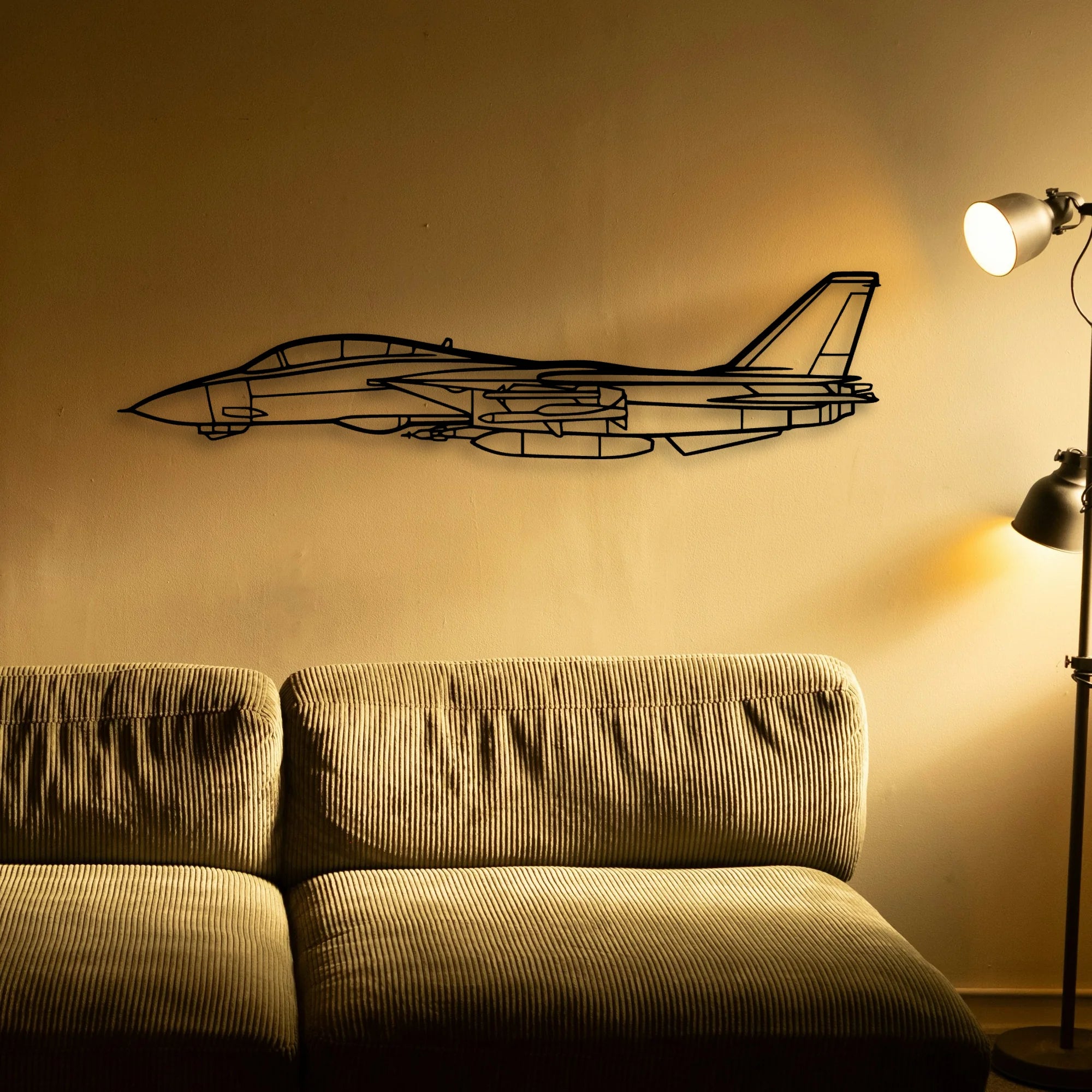 F14 Tomcat Classic Aircraft Silhouette Metal Wall Art - Tinvibe