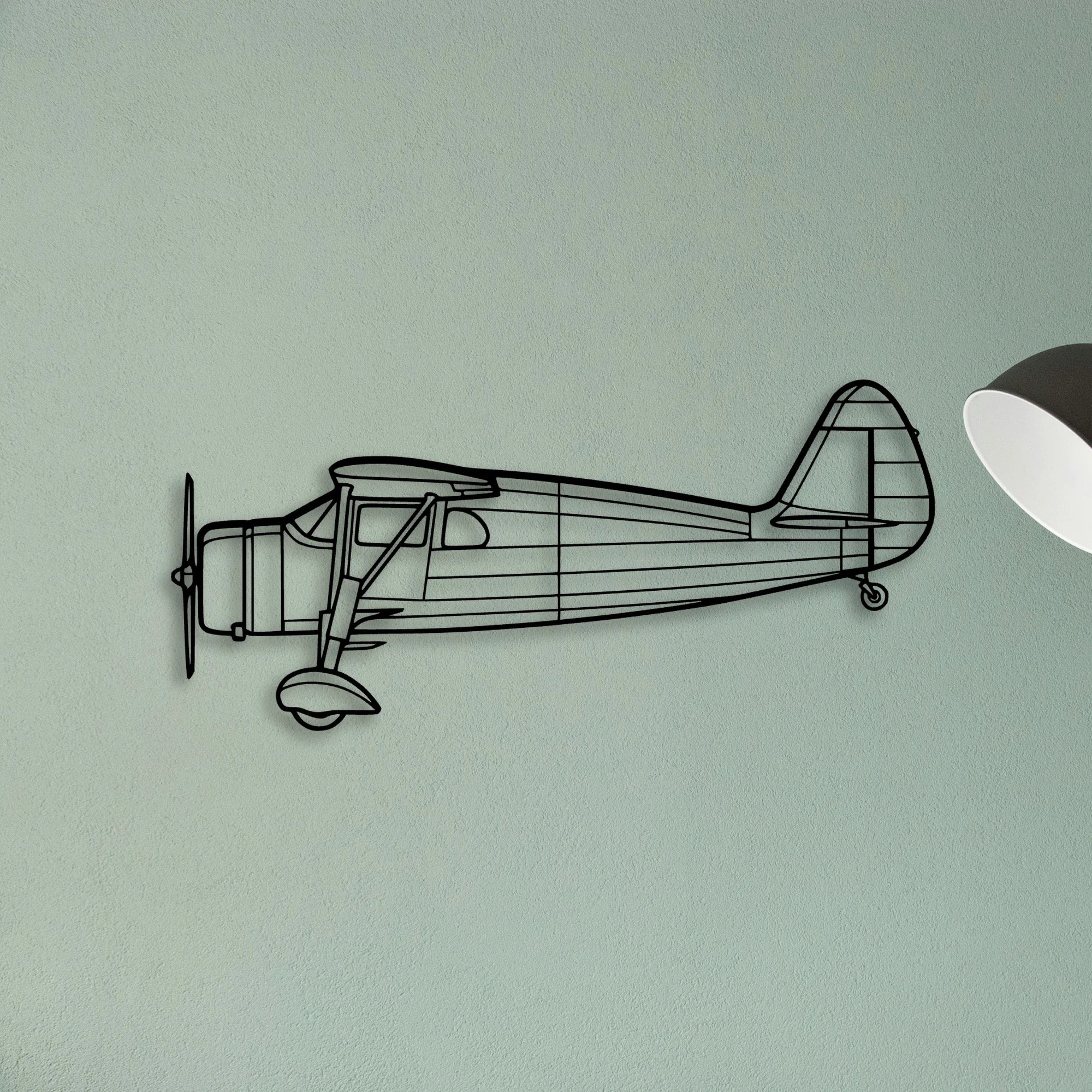 F24G 1937 Classic Aircraft Silhouette Metal Wall Art - Tinvibe