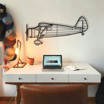 F24G 1937 Classic Aircraft Silhouette Metal Wall Art - Tinvibe