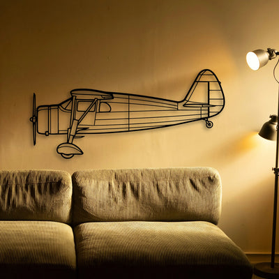 F24G 1937 Classic Aircraft Silhouette Metal Wall Art - Tinvibe