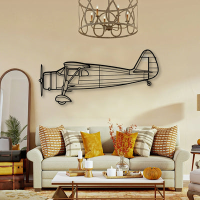 F24G 1937 Classic Aircraft Silhouette Metal Wall Art - Tinvibe