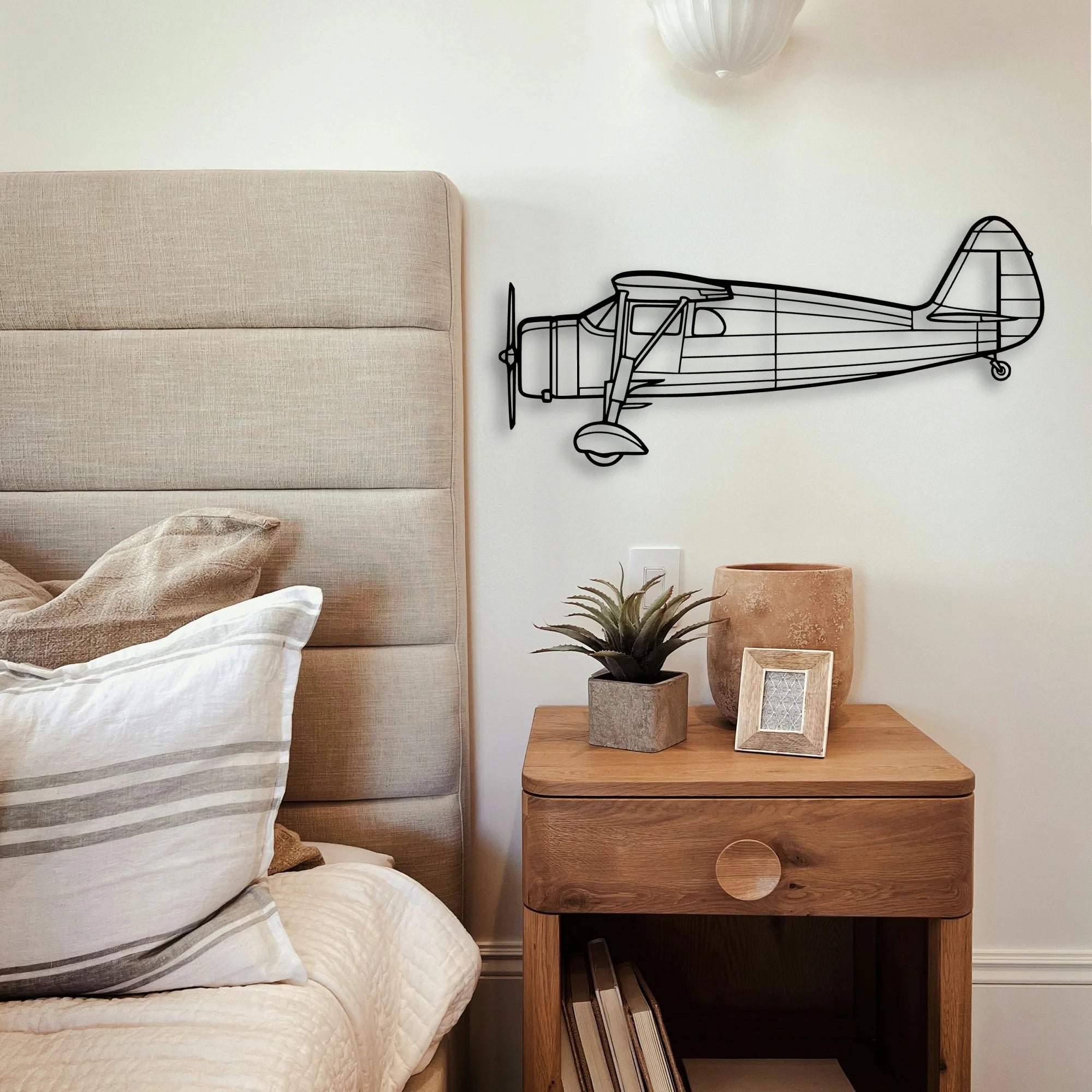 F24G 1937 Classic Aircraft Silhouette Metal Wall Art - Tinvibe
