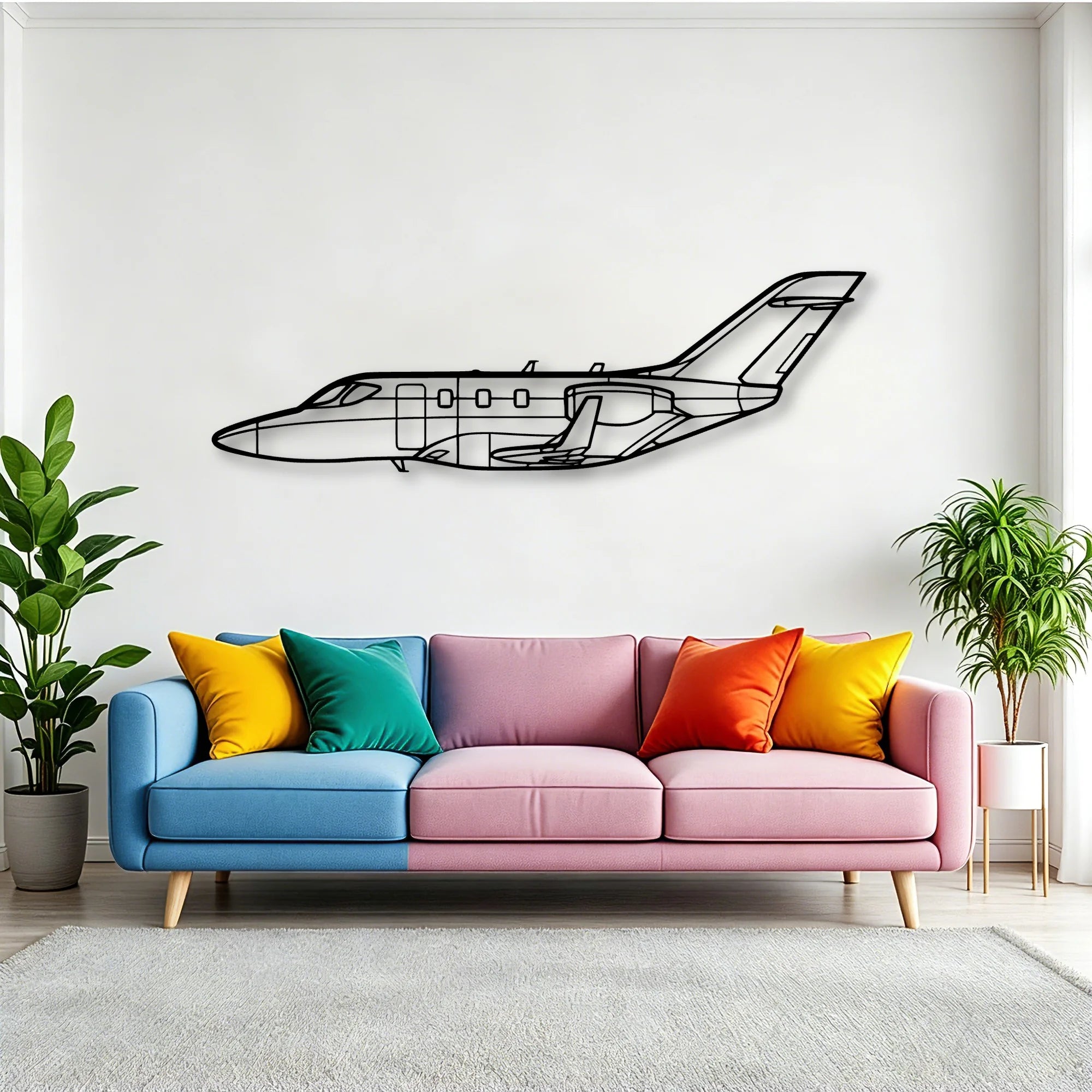 F35C Lightning Li Classic Aircraft Silhouette Metal Wall Art - Tinvibe