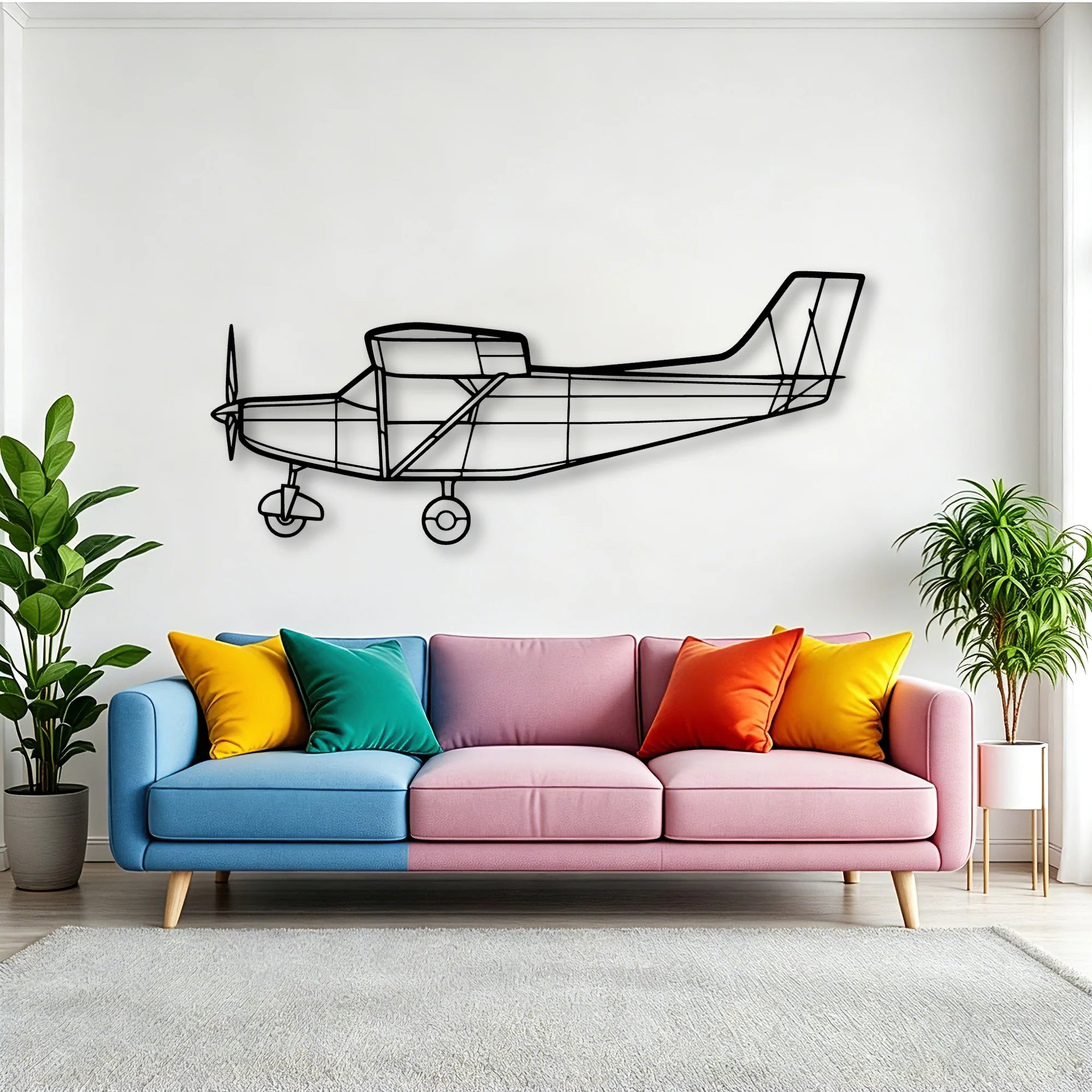 F4U 1A Corsair Classic Aircraft Silhouette Metal Wall Art - Tinvibe