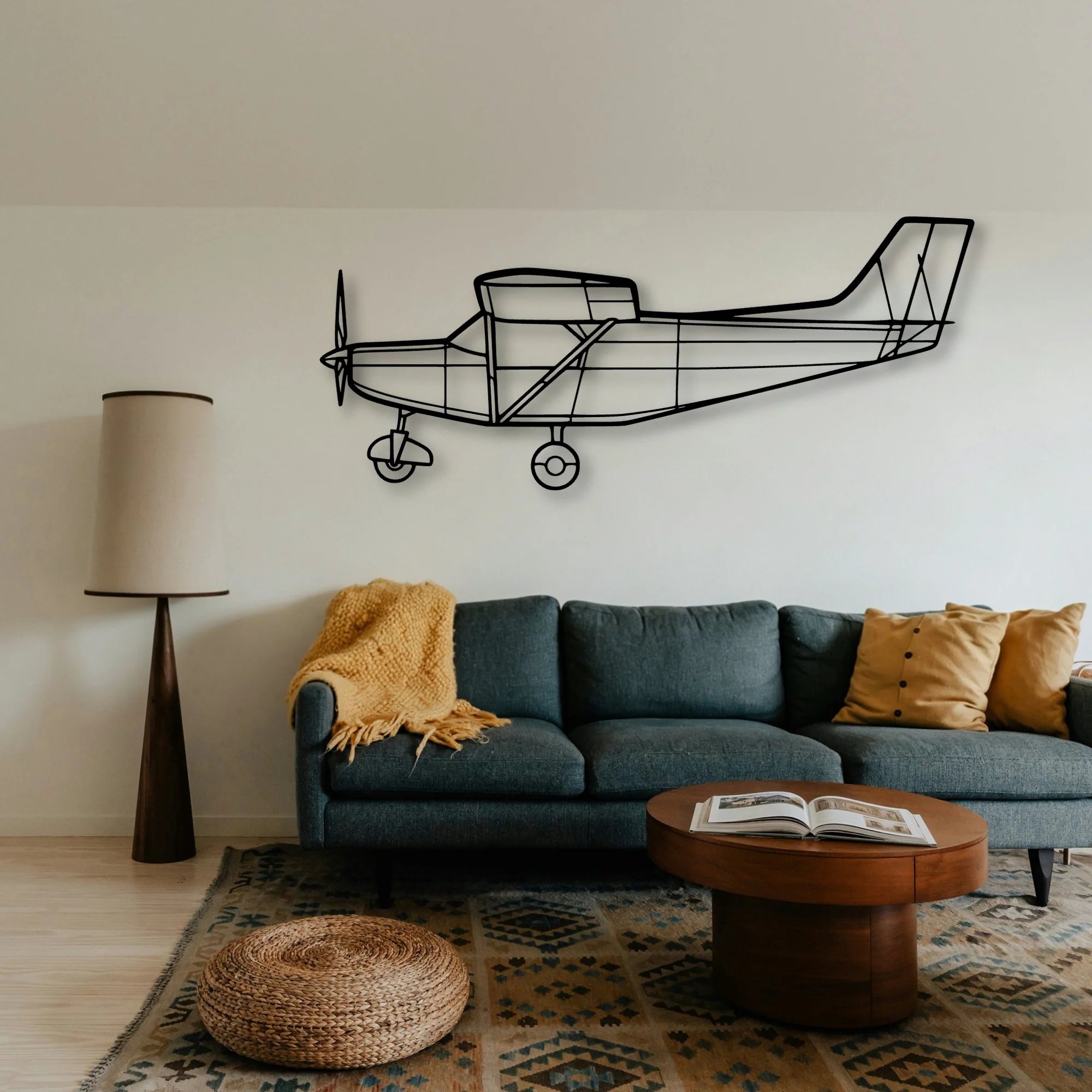 F4U 1A Corsair Classic Aircraft Silhouette Metal Wall Art - Tinvibe