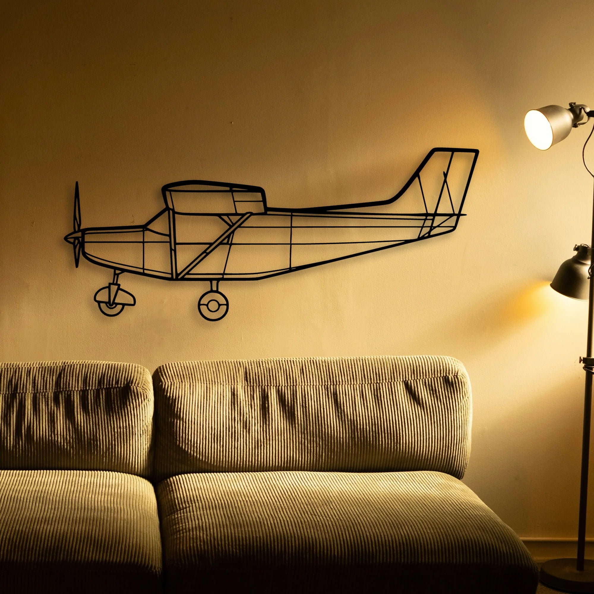 F4U 1A Corsair Classic Aircraft Silhouette Metal Wall Art - Tinvibe