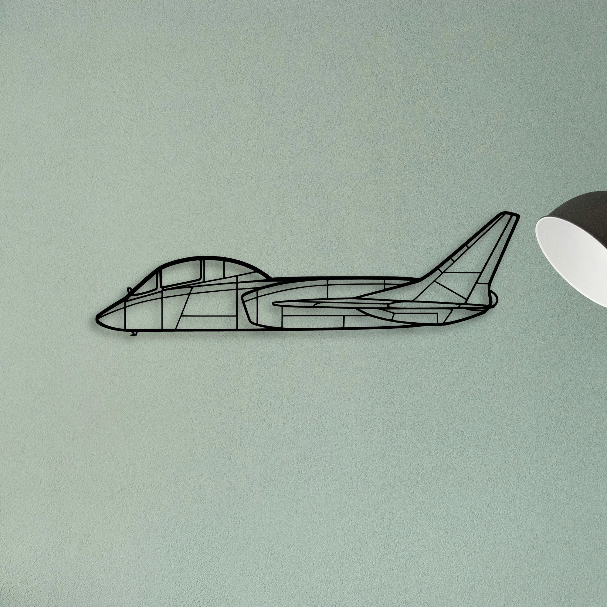 F7U 3 Cutlass Classic Aircraft Silhouette Metal Wall Art - Tinvibe
