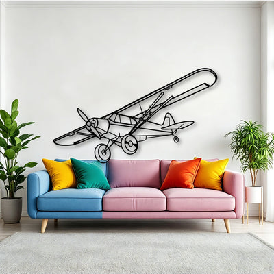 Falcon 7X Classic Aircraft Silhouette Metal Wall Art - Tinvibe