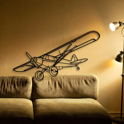 Falcon 7X Classic Aircraft Silhouette Metal Wall Art - Tinvibe