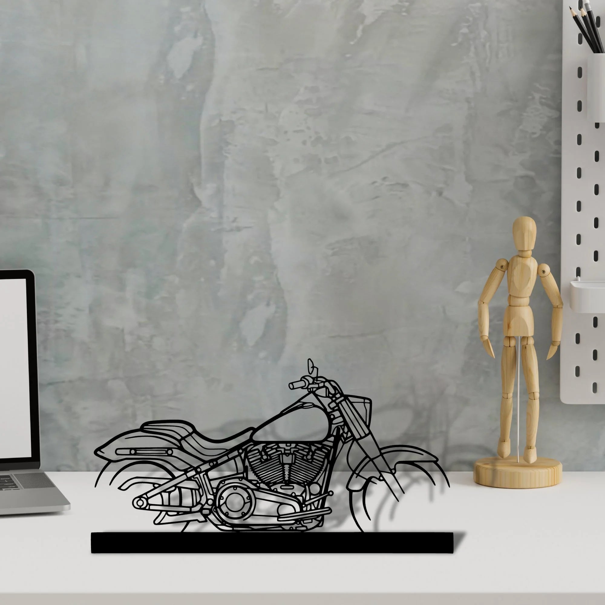fat-boy Silhouette Metal Art Stand - Tinvibe